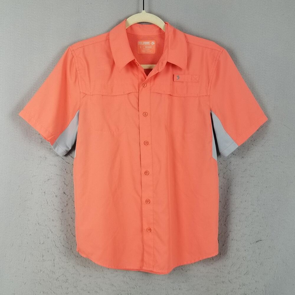 Reel Legends Shirt Womens Large Mariner‎ Performance Fishing Outdoor Polyester